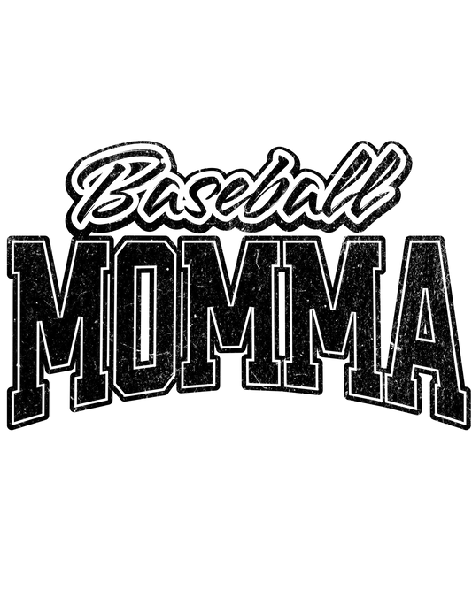 baseball momma blk dtf transfer