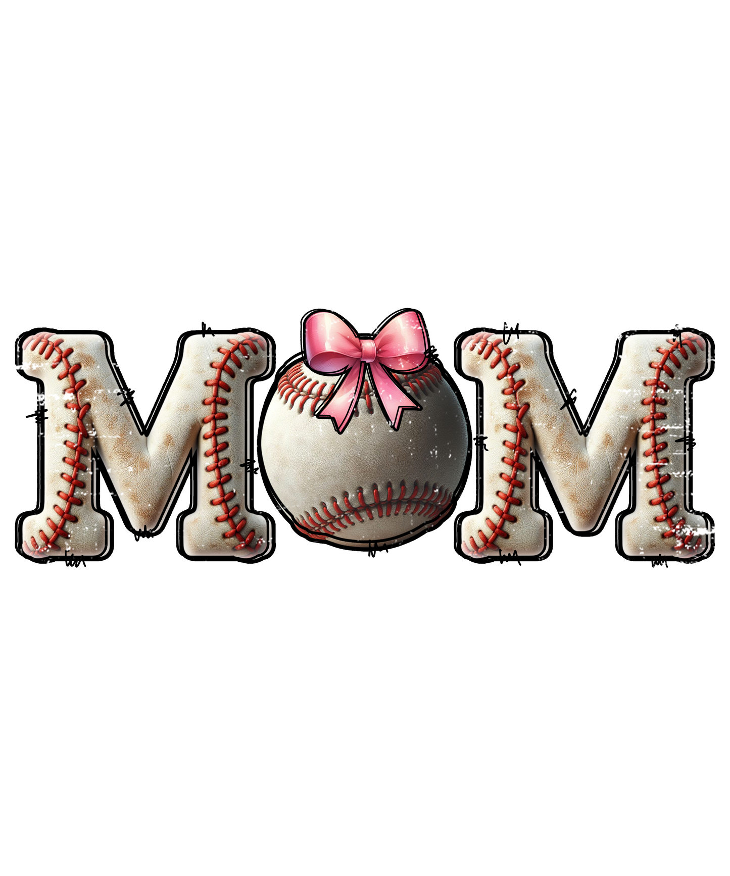 pink baseball mom  dtf transfer