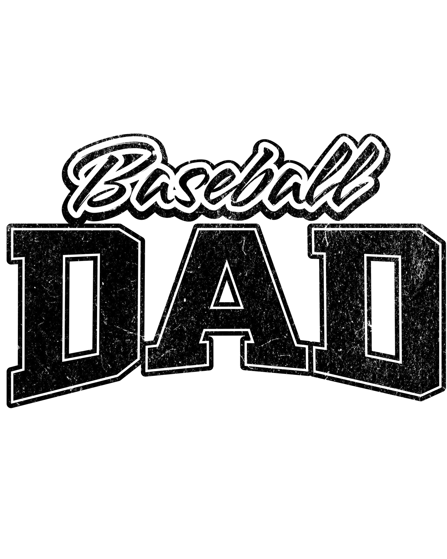 baseball daddy  blk dtf transfer