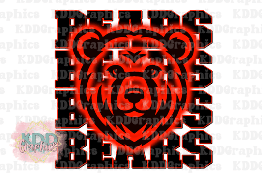 Bears Red Mascot