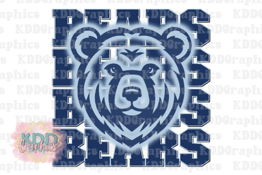 Bears blue Mascot