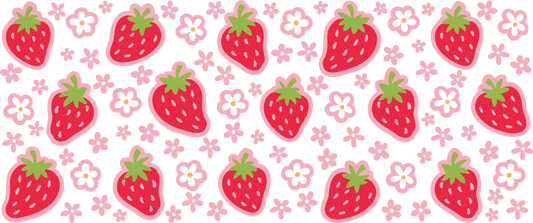 Libbey 16oz Cup UV Strawberry Doodle