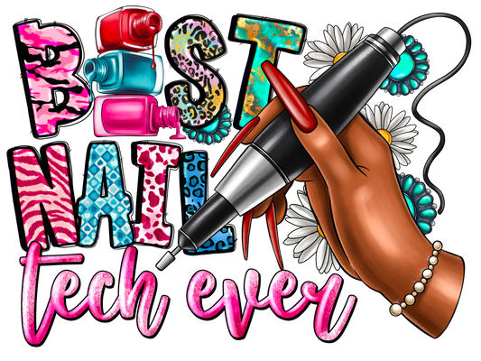 Best Nail tech  Uv DECAL (4in)