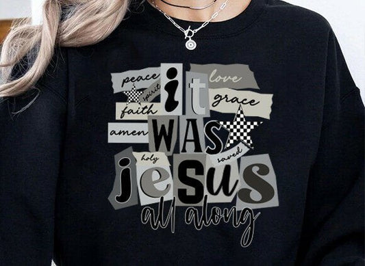 It was jesus block letters dtf transfer