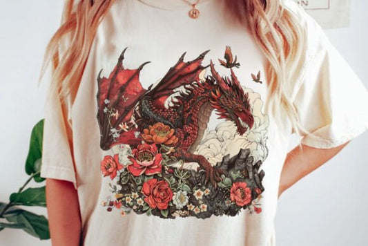 Boho red dragon