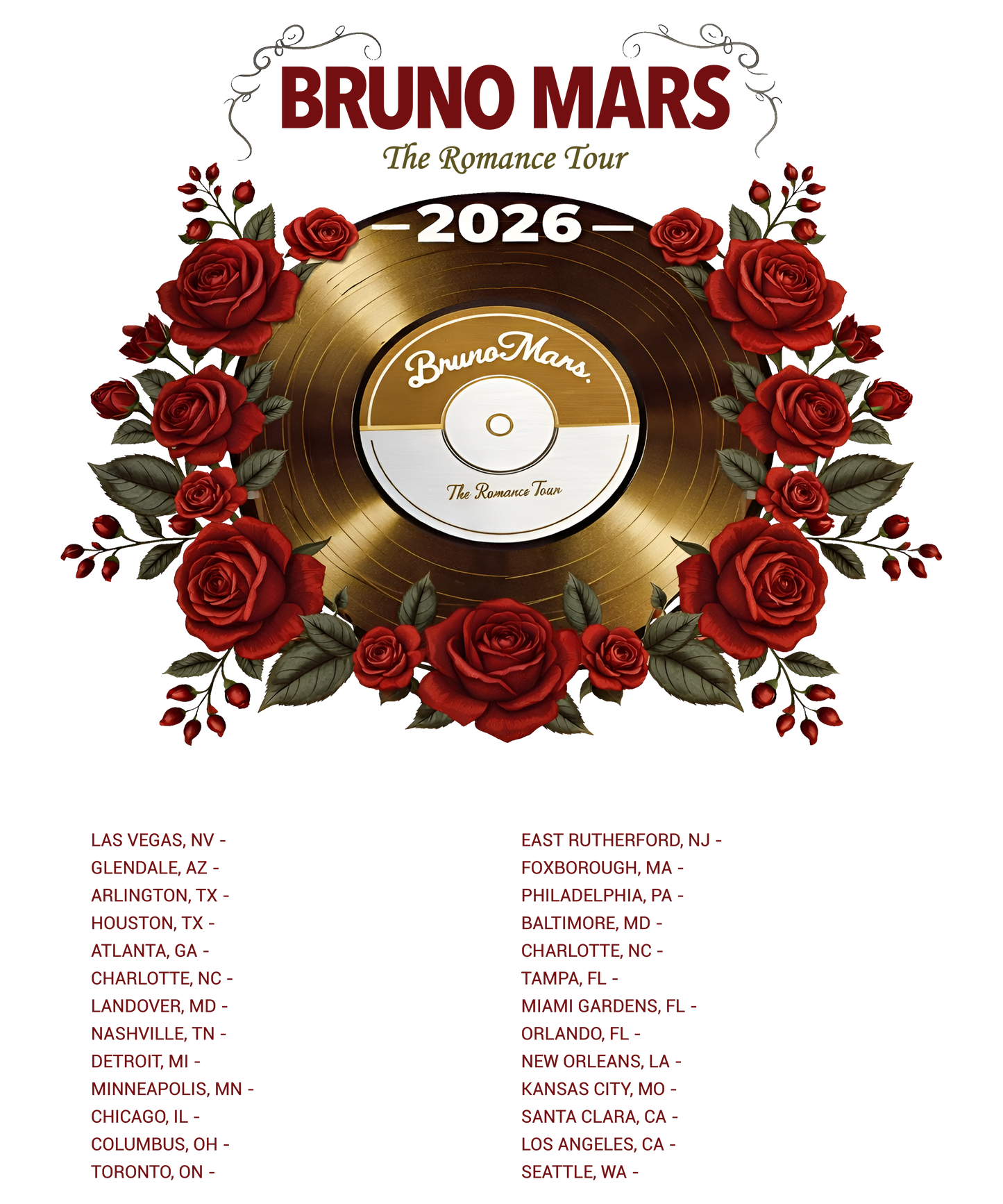 Bruno Mars tour dates #2 Dtf transfer
