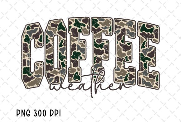 Camo coffee weather Uv DECAL (4IN)