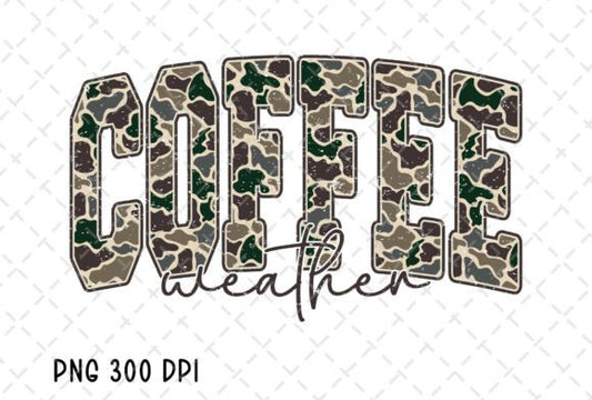 Camo coffee weather Uv DECAL (4IN)