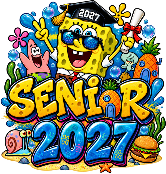 Spongebob Senior 2027 DTF transfer