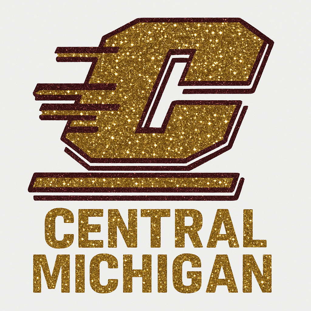 Faux Glitter Central Michigan Gold - Hur&Co.