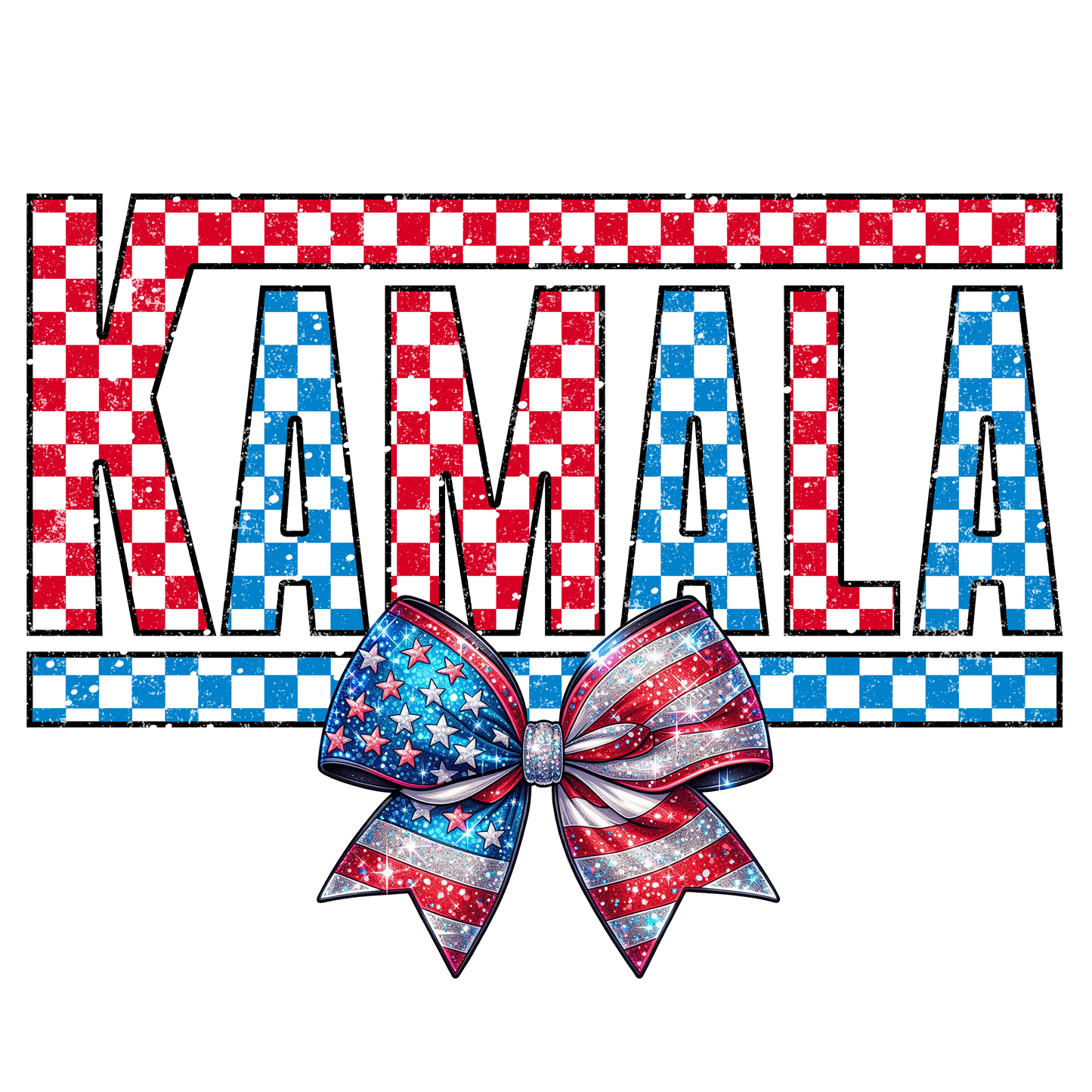 Checker Kamala dtf transfer