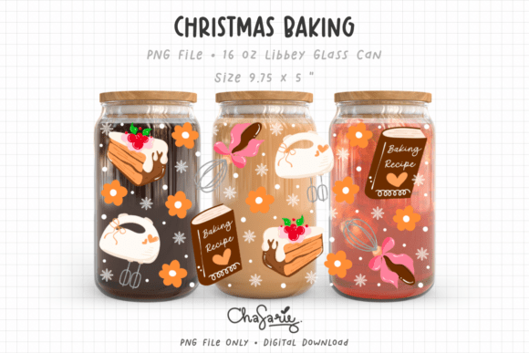 Baking Recipes  16oz Tumbler UV DTF Wrap