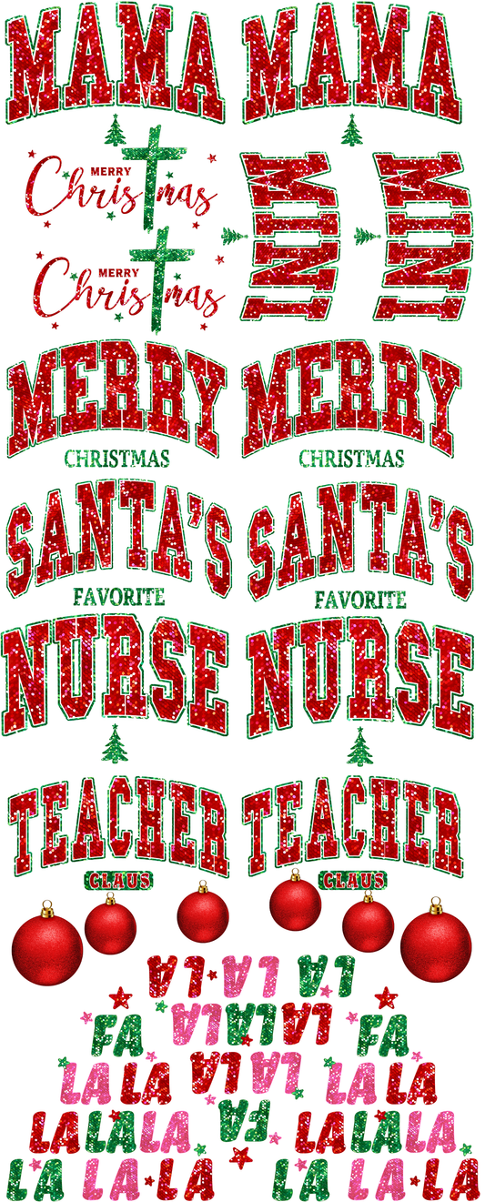 Pre-made Christmas Sheet #03 Gang Sheet 16x40