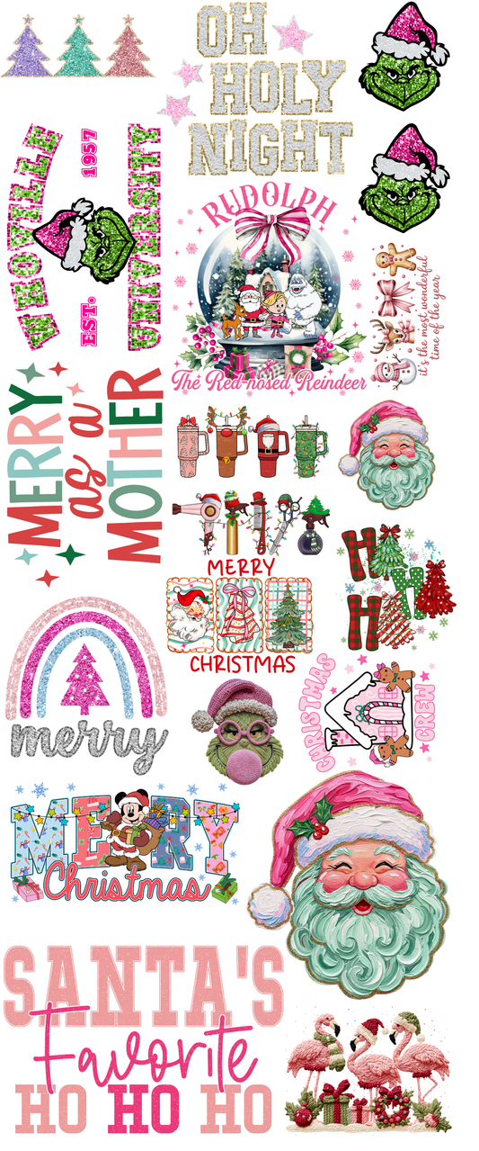 Pre-made Christmas 16x40 Pink Christmas