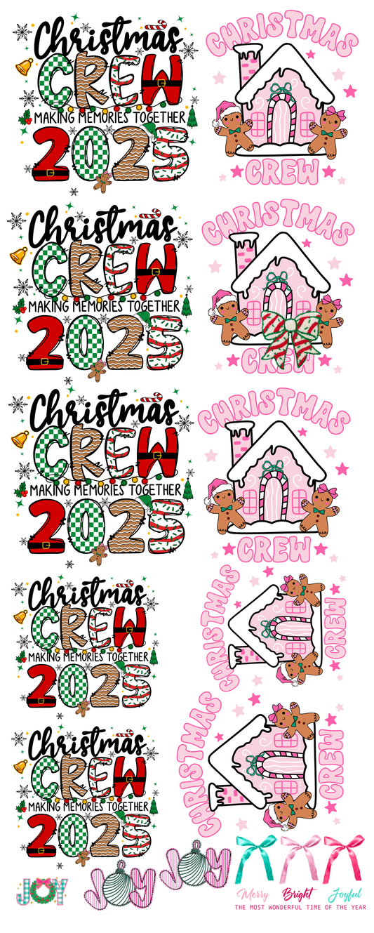 Pre-made Christmas Crew Gang Sheet 16x40