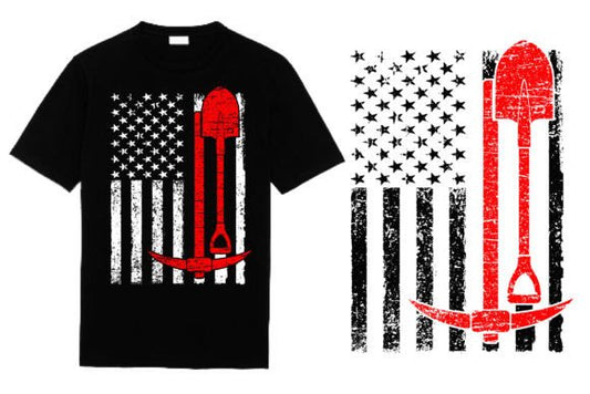 Coal miner flag Dtf transfer