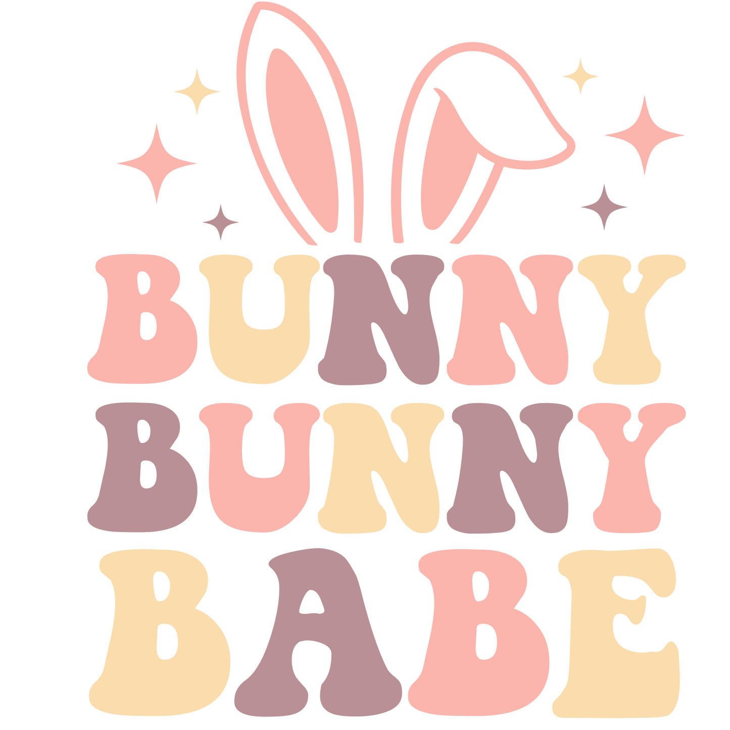 bunny babe  dtf transfer