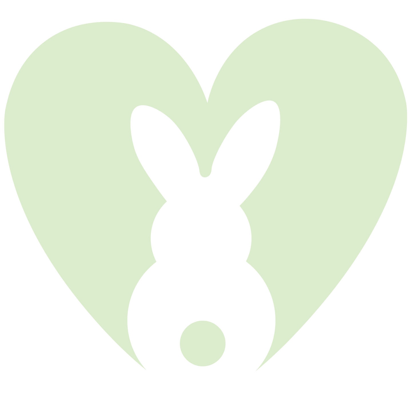 heart bunny dtf transfer