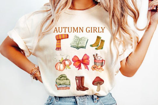 Autumn girly dtf transfer