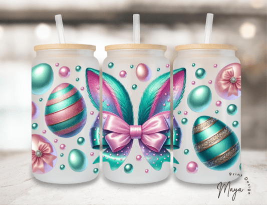 Libbey 16oz Cup UV Coquette bunny ears