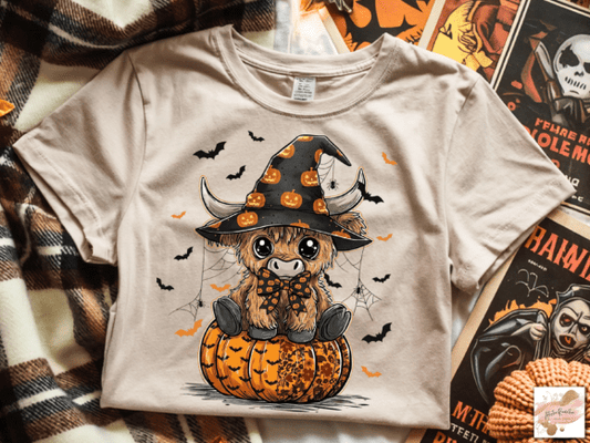 Cute cow & pumpkin