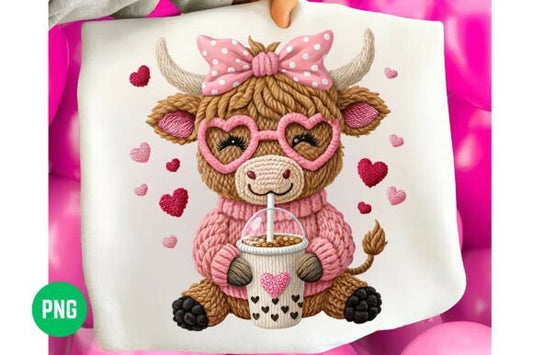 Faux patch love drink cow ♥️💕❤️dtf transfer