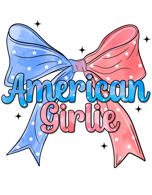 Bow American Girlie dtf transfer