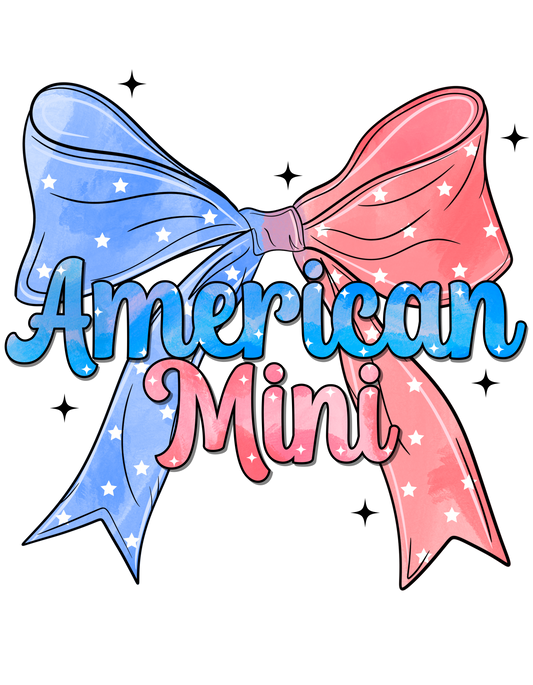 Bow American Mini  dtf transfer