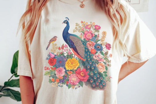 Floral peacock