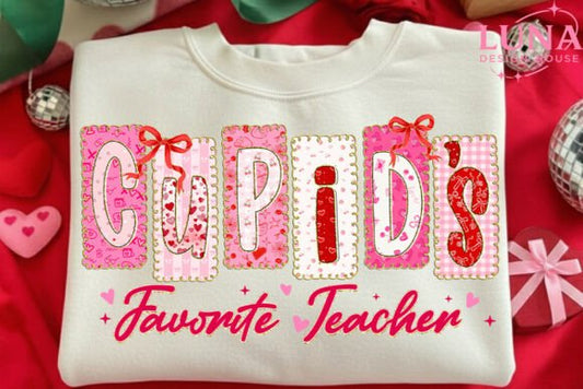 Cupids favorite teacher dtf transfer