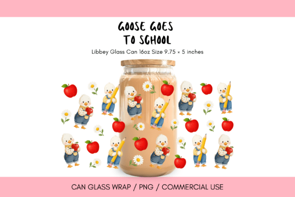 goose goes to school 16oz Tumbler UV DTF Wrap