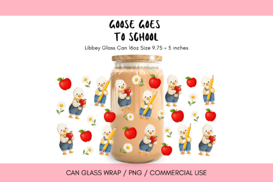 goose goes to school 16oz Tumbler UV DTF Wrap