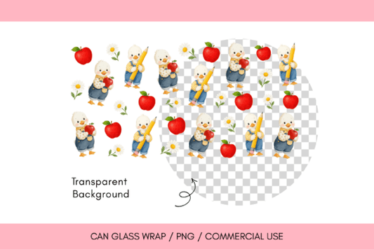 goose goes to school 16oz Tumbler UV DTF Wrap