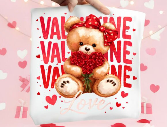 Valentines bear ❤️dtf transfer