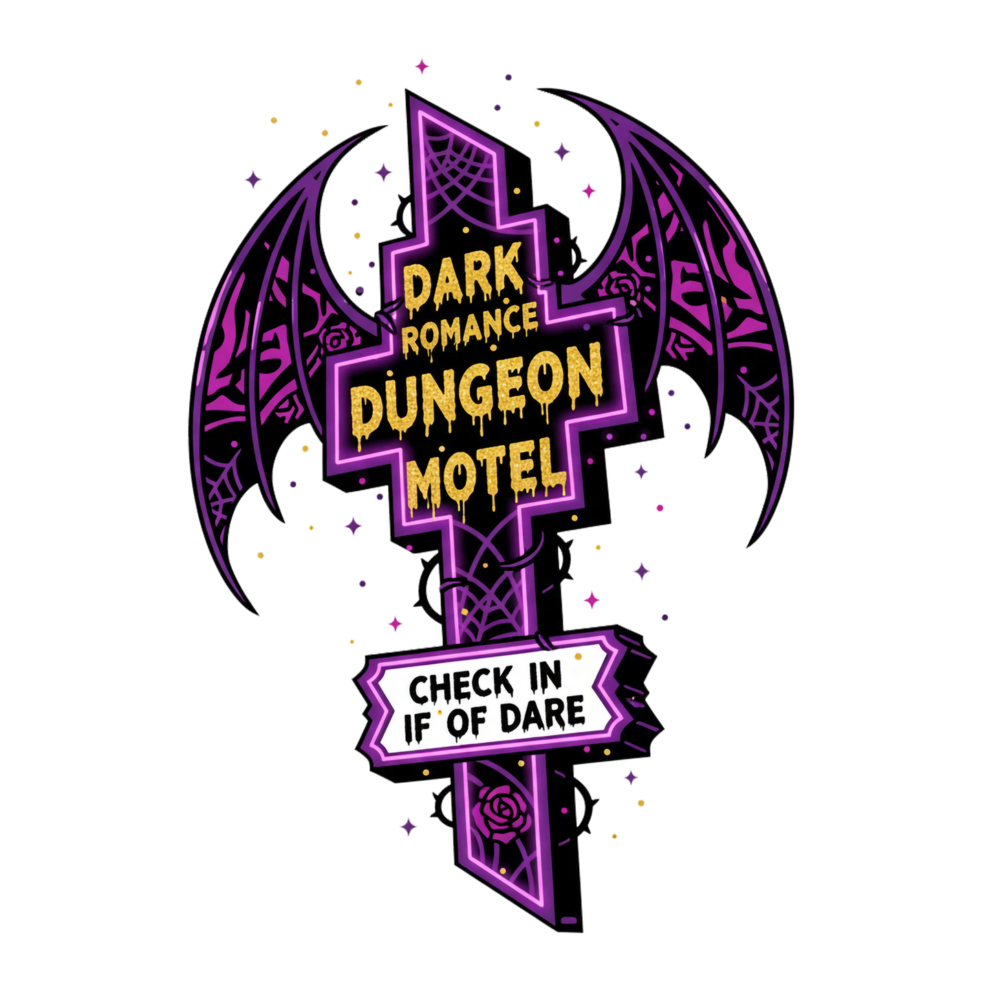 Dark Romance Dungeon Hotel Uv DECAL (4in)