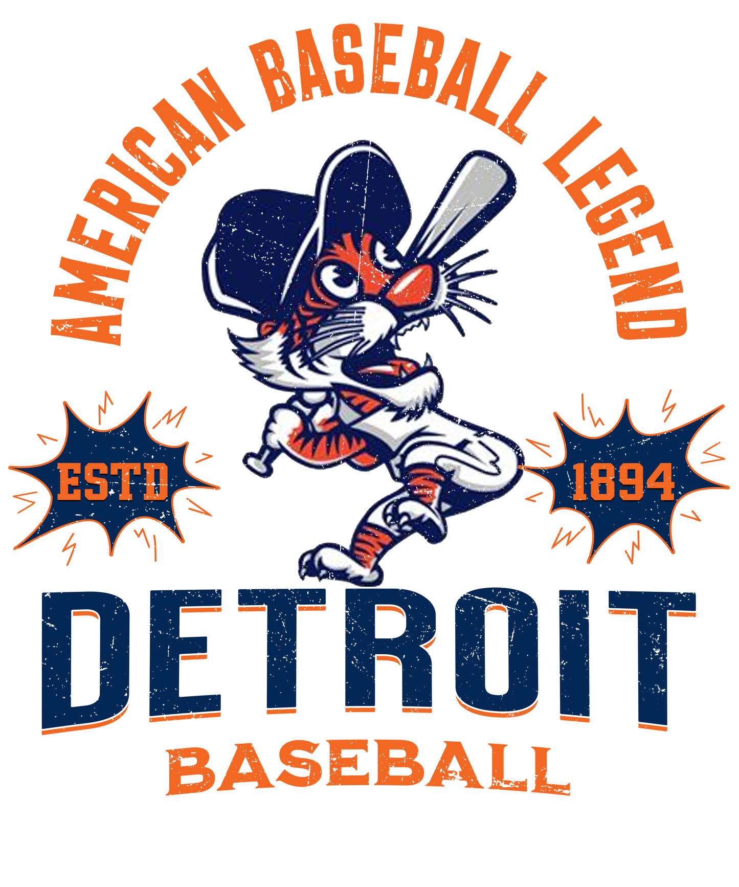 American Baseball Detroit DTF transfer