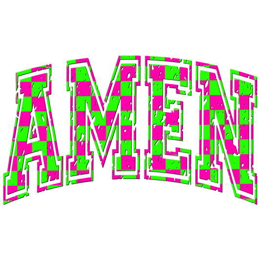 Distressed Arched AMEN DTF transfer