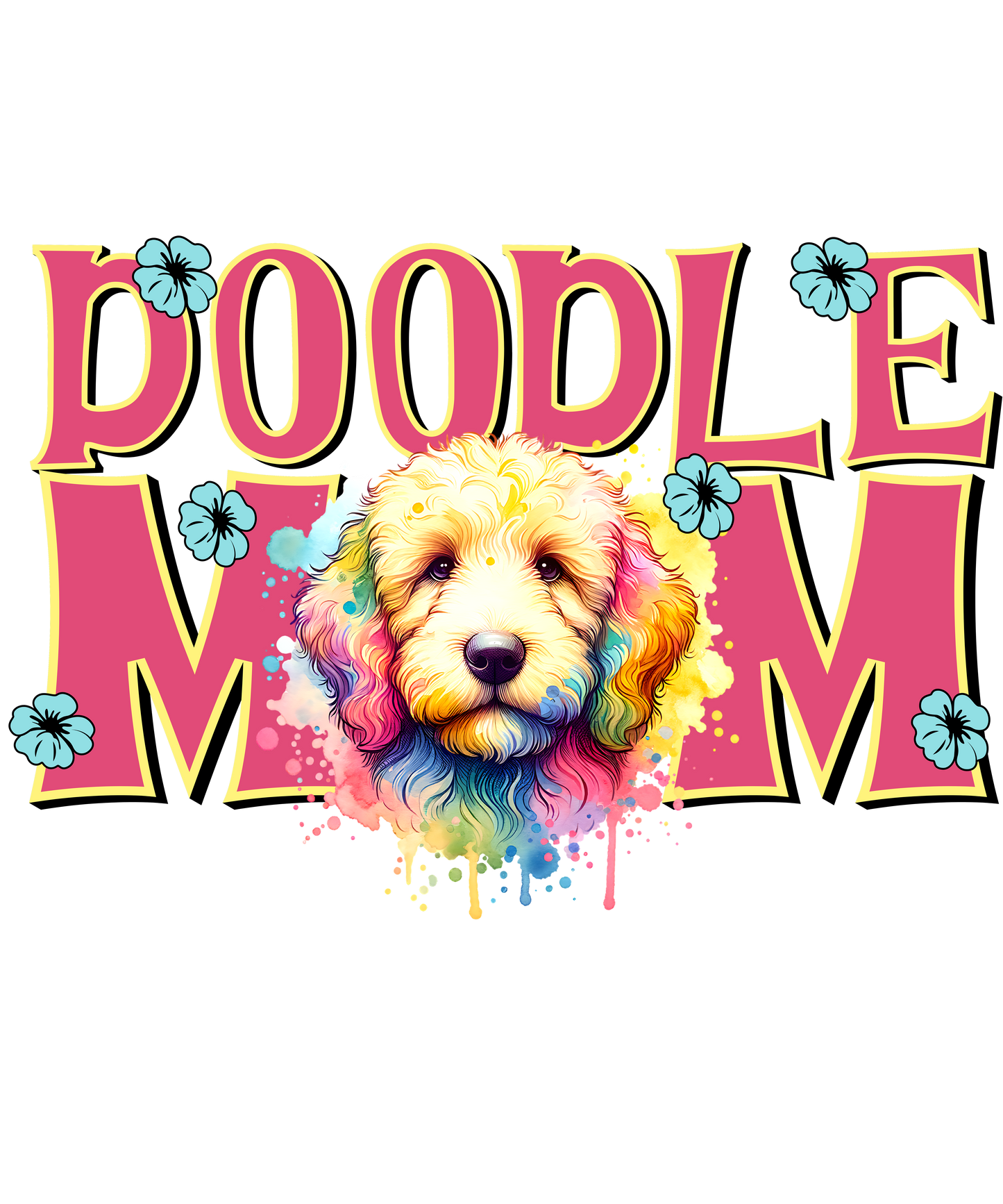 Doodle mom dtf transfer