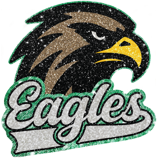 Faux Glitter Eagles dtf transfer