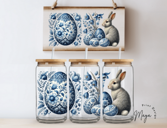 Libbey 16oz Cup UV Bunny elegant