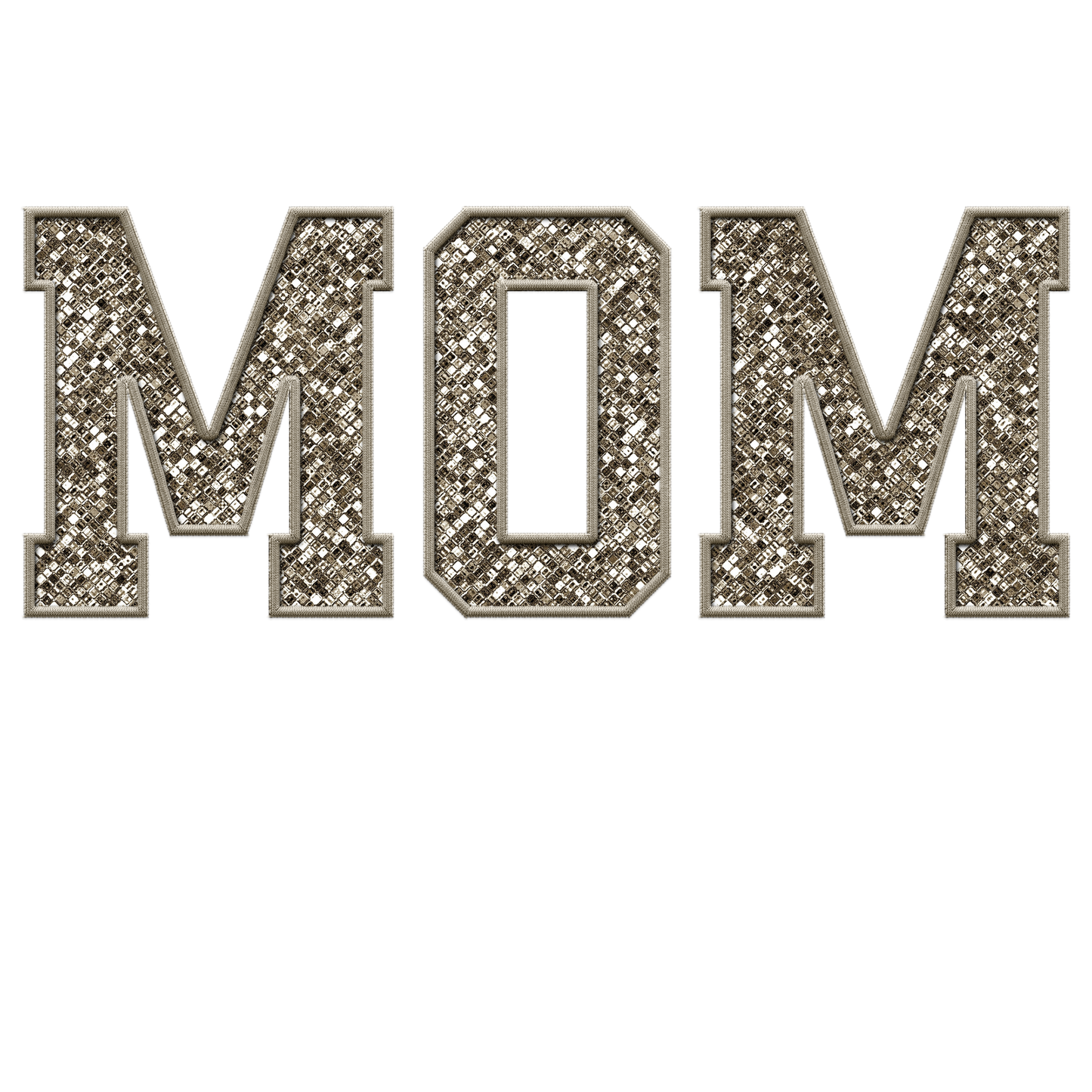 Faux embroidery sequin MOM dtf transfer