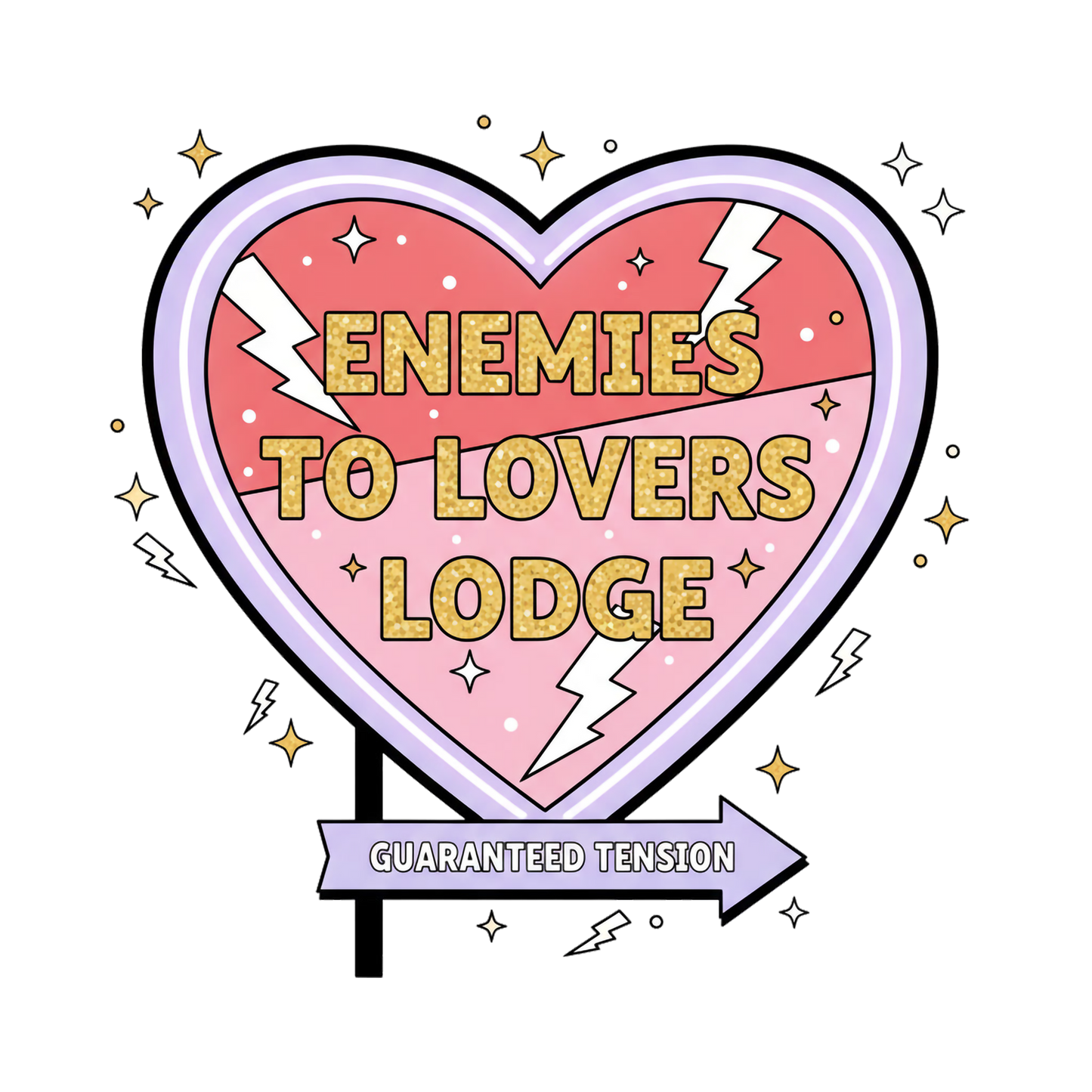 Enemies to lovers lodge Uv DECAL (4in)