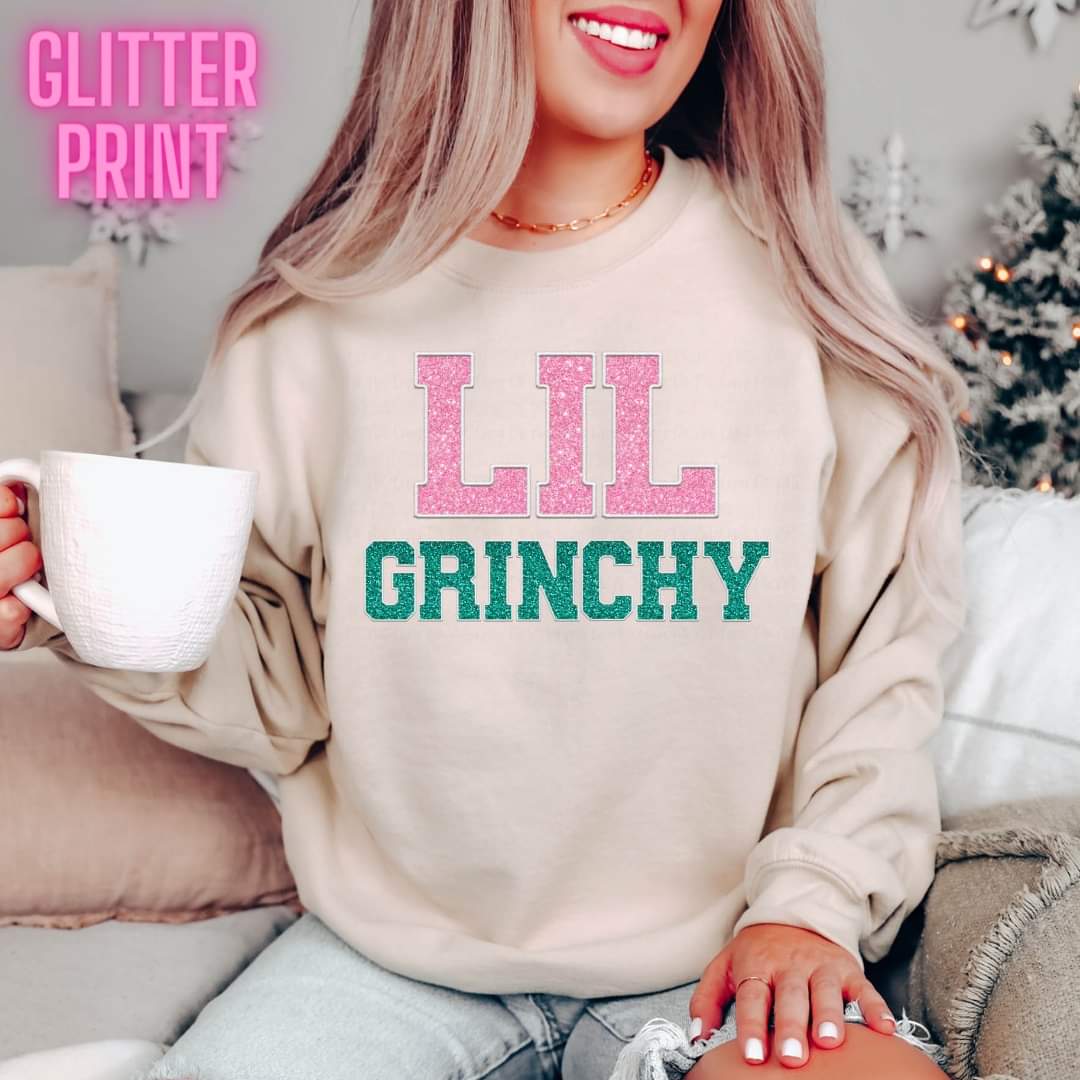 Faux glitter lil g dtf transfer