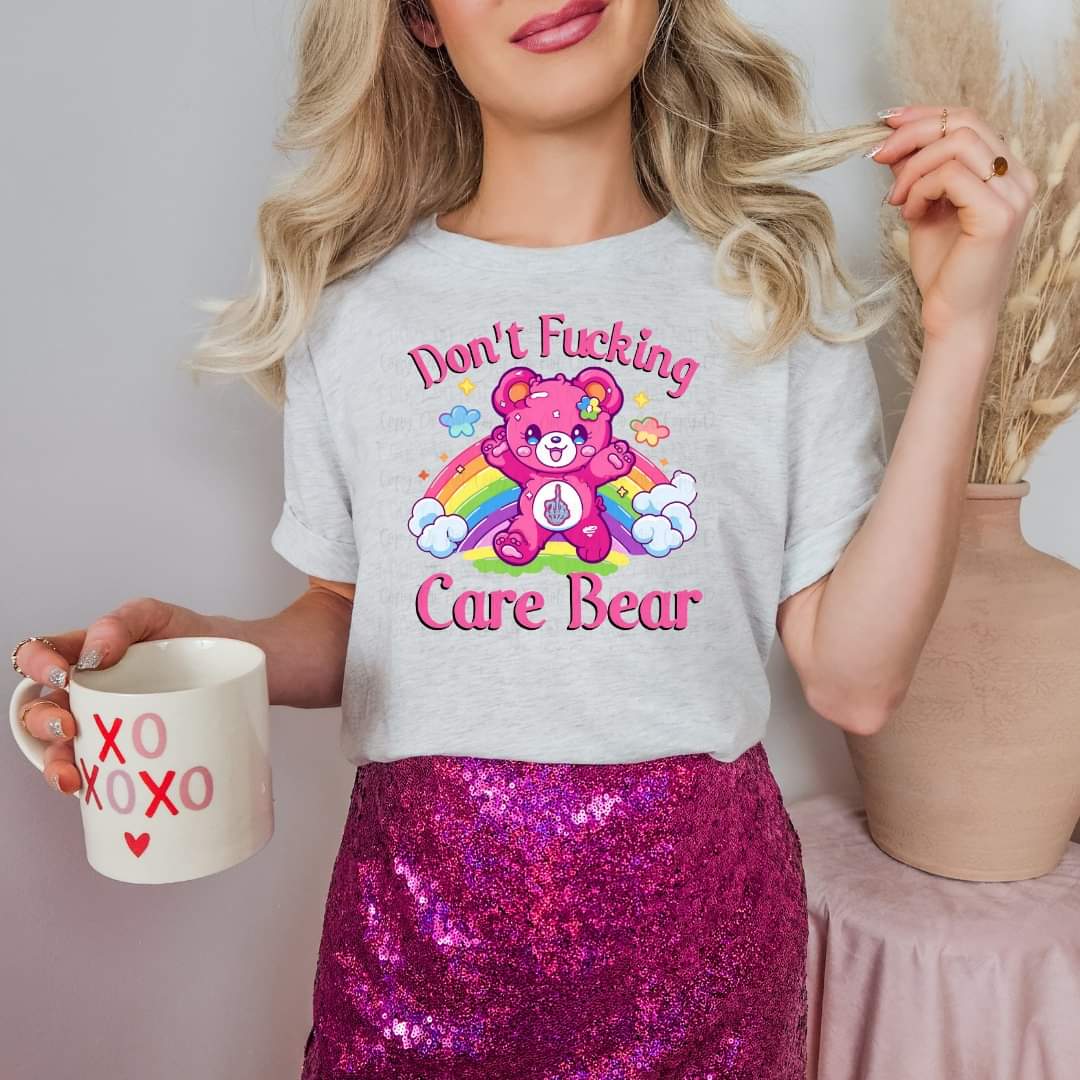 Don't fuk care bear dtf transfer