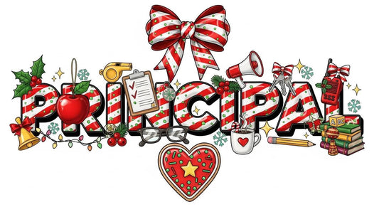 Principal Christmas color bow