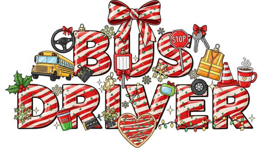 Bus 🚌 driver🎄 Christmas color bow