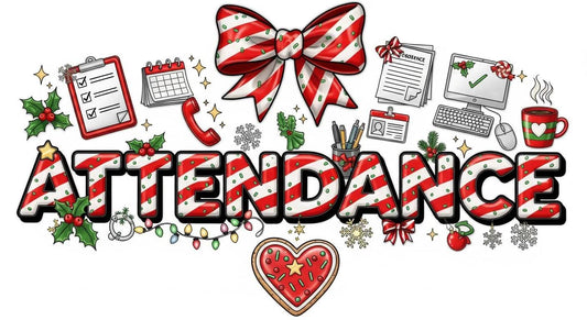 Attendance 🎄 Christmas color bow