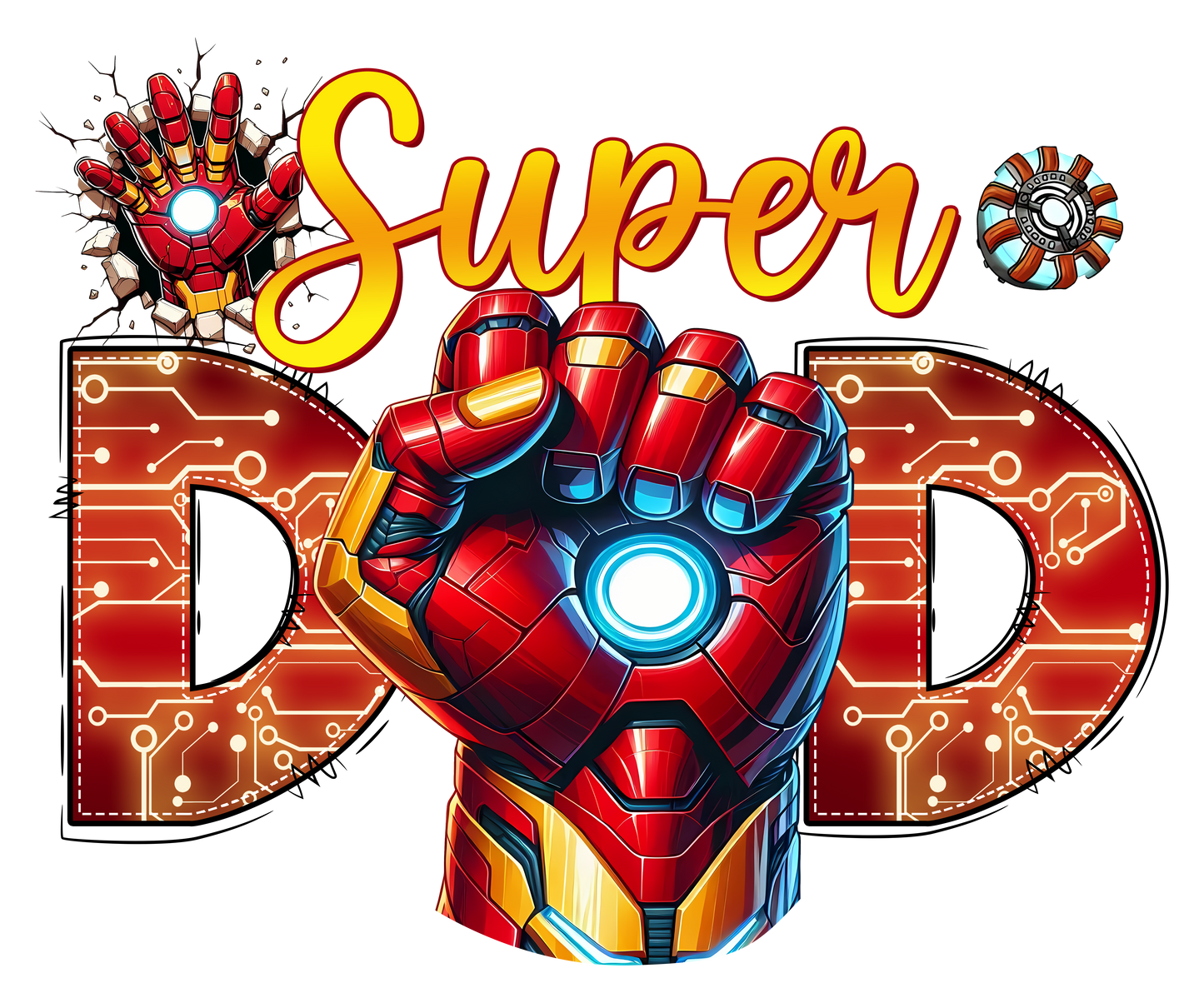 Super Ironman Dad dtf transfer