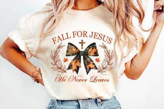 Fall for Jesus dtf transfer