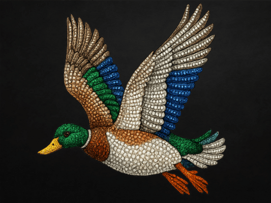 Faux Rhinestone mallard Uv DECAL (4IN)